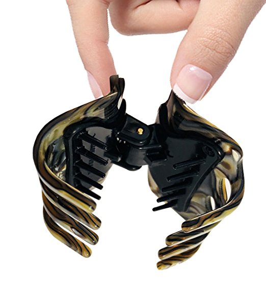French Amie All Day Small Handmade Celluloid Acetate Sturdy Jaw Hair Claw Clip