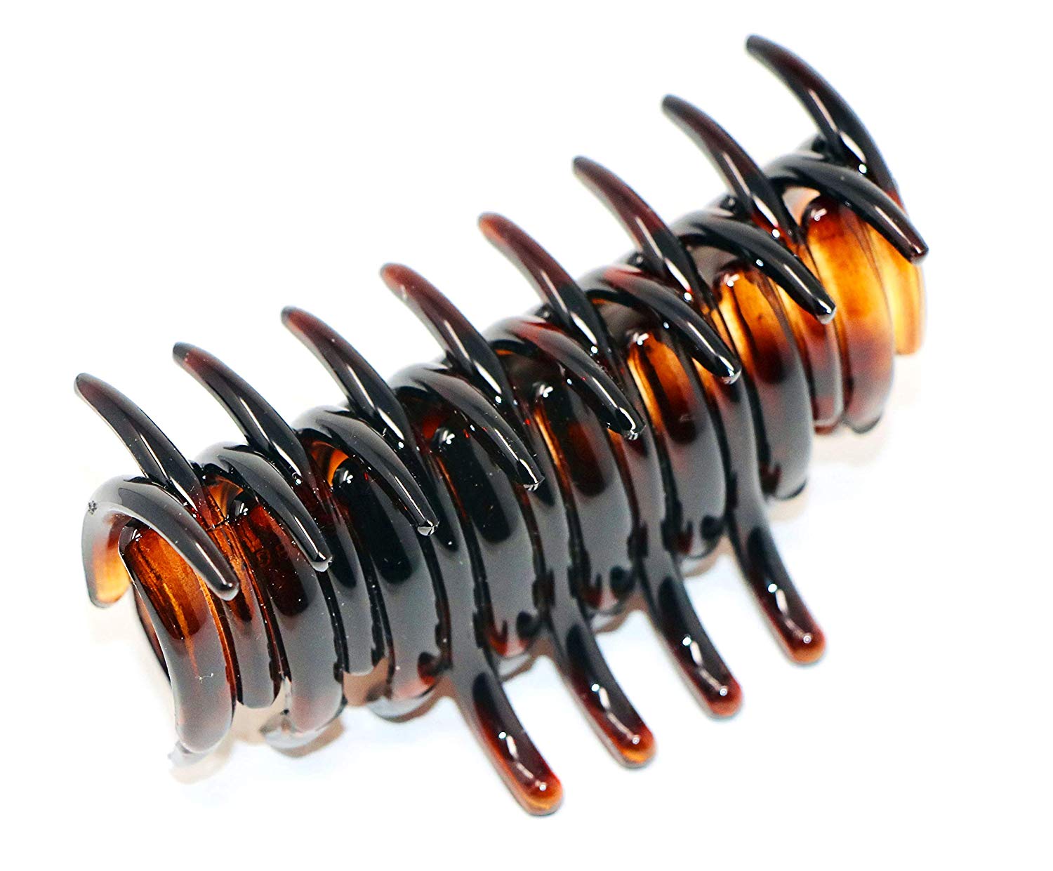 Parcelona French Spiral Curve Shell Large No Slip Grip Celluloid Jaw Hair Claw for Women