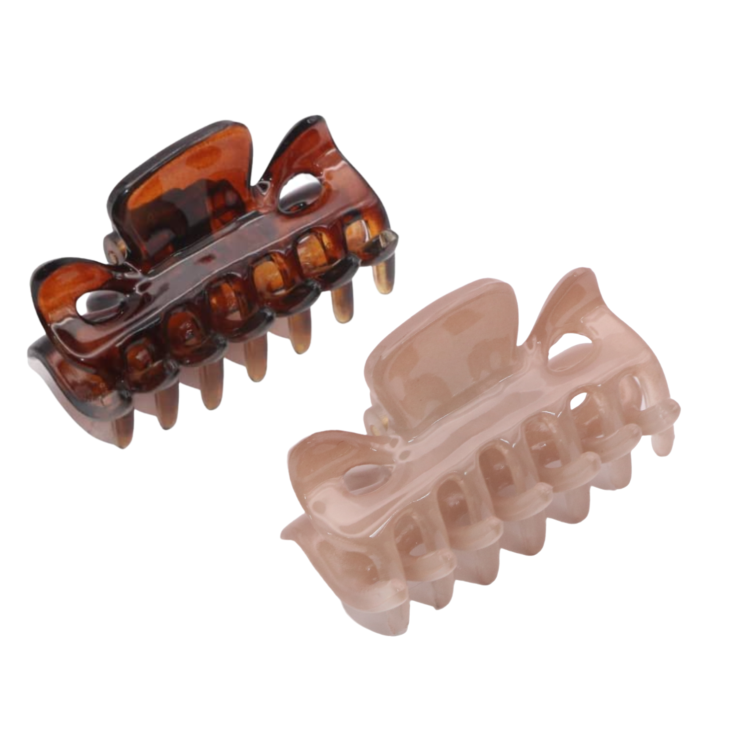 Parcelona French Classic Small 1 1/2" Cellulose Acetate Set of 2 Hair Claws
