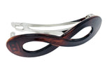 Parcelona French Infinity Shell Cellulose Acetate Medium Hair Clip Barrette