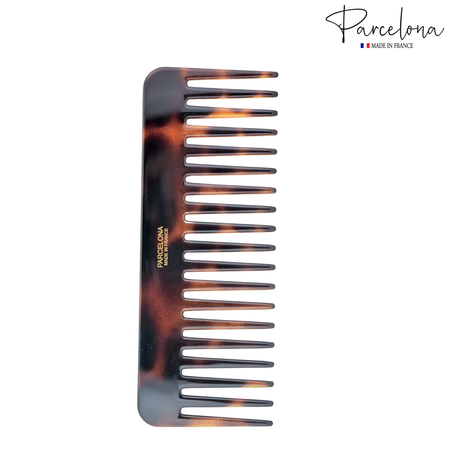 Parcelona French Wide Detangle Large Cellulose Hair Comb for Women and Girls
