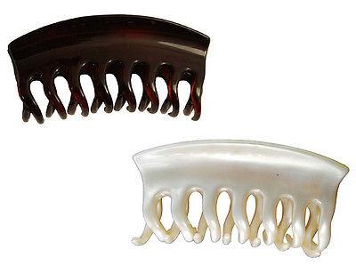 Parcelona France Arch Medium Tortoise Shell And Cream Ivory Jaw Hair Claw-Parcelona-ebuyfashion.com