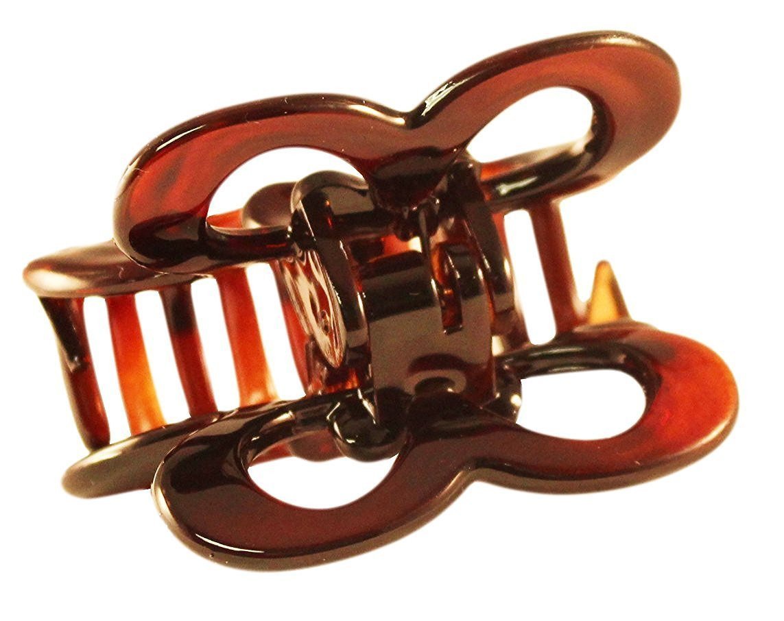 Parcelona France Butterfly Medium Shell Covered Spring Celluloid Hair Claw Clip-PARCELONA-ebuyfashion.com