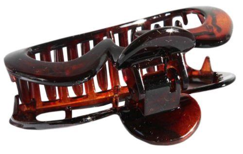 Parcelona France Oiseau Medium Covered Spring Celluloid Hair Claw Clip 3 Inch-PARCELONA-ebuyfashion.com