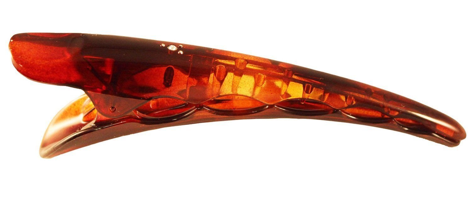 Parcelona France Toucan Large Shell Crystal Hair Side Slider Beak Claw 5 Inch-PARCELONA-ebuyfashion.com