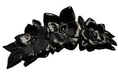 Parcelona French Clementine Black Celluloid Claw Jaw Hair Claw Clip-PARCELONA-ebuyfashion.com