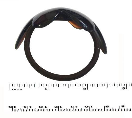 Parcelona French Cloud Tortoise Shell Celluloid Elastic Ponytail Holder Hair Tie-Parcelona-ebuyfashion.com