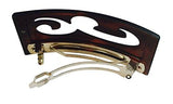Parcelona French Cut Out Tortoise Shell Medium Celluloid Hair Clip Barrette-PARCELONA-ebuyfashion.com