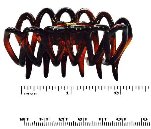 Parcelona French Dentelle Tortoise Shell Small Jaw Claw Hair Clip (2 Clips)-Parcelona-ebuyfashion.com