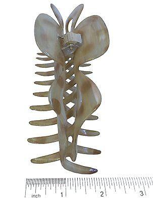 Parcelona French Extra Large Ivory Brown Covered Spring Jaw Hair Claw Clip-PARCELONA-ebuyfashion.com