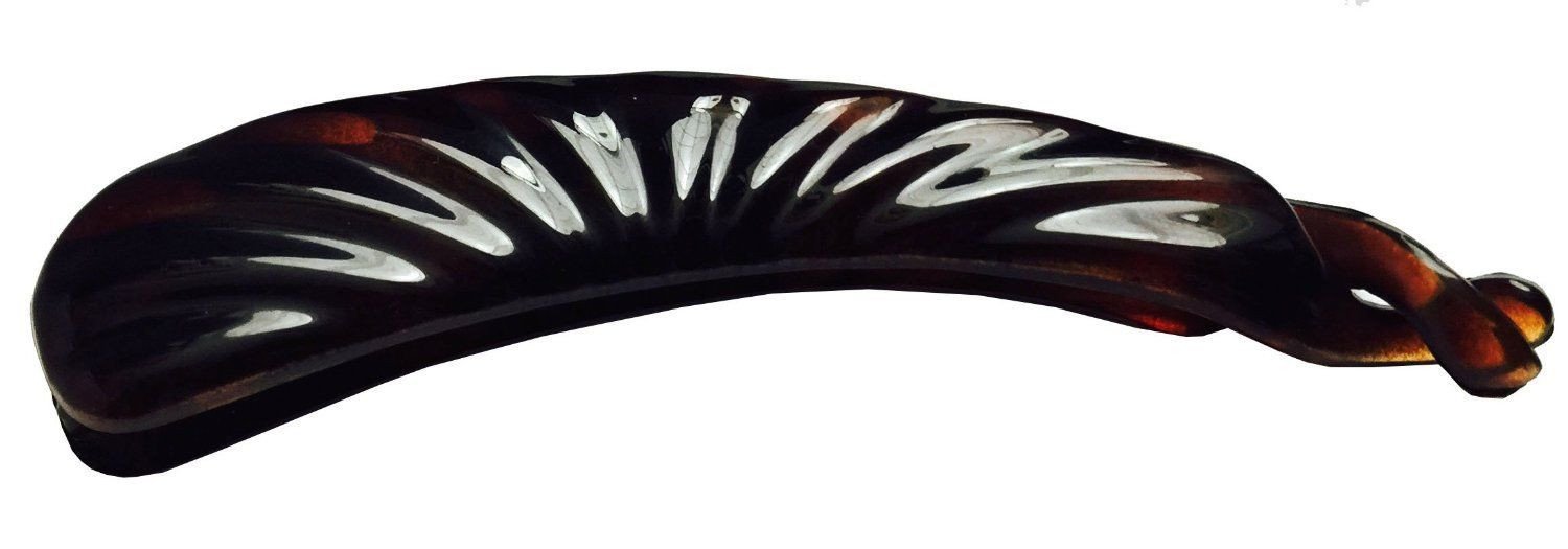 Parcelona French Flare Large Shell N Black Ponytail Holder Banana Hair Clips-PARCELONA-ebuyfashion.com