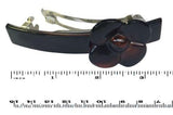 Parcelona French Flower Tortoise Shell Cellulose Medium Hair Clip Barrette-Parcelona-ebuyfashion.com