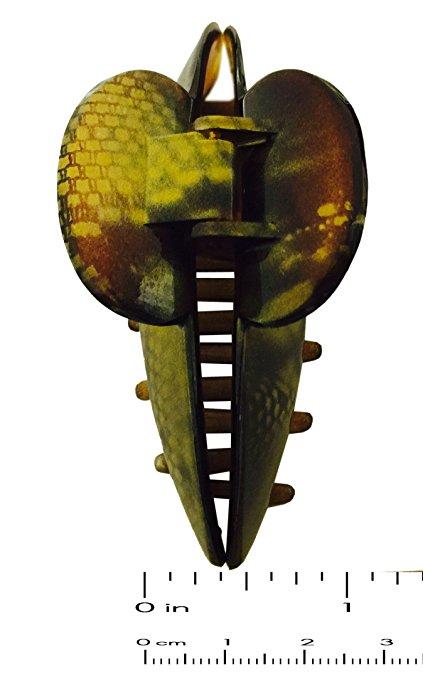 Parcelona French Golden Choco Dark Brown Large Covered Spring Jaw Hair Claw Clip-PARCELONA-ebuyfashion.com