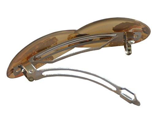 Parcelona French Hugs Pegasus Golden Pink Brown Beige Medium Hair Clip Barrette-PARCELONA-ebuyfashion.com