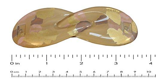 Parcelona French Hugs Pegasus Golden Pink Brown Beige Medium Hair Clip Barrette-PARCELONA-ebuyfashion.com