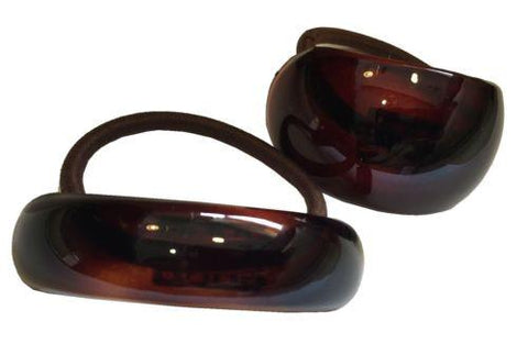 Parcelona French Knots Tortoise Shell Ponytail Holder Elastic Hair Tie 2 Pcs-PARCELONA-ebuyfashion.com