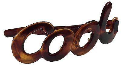 Parcelona French Large Cool Glossy Black & Shell No Metal Hair Clip Barrette-Parcelona-ebuyfashion.com