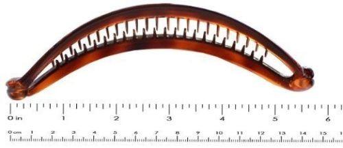 Parcelona French Large Shell Brown Celluloid Ponytail Holder Banana Hair Clip-PARCELONA-ebuyfashion.com