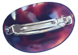 Parcelona French Medium Big Dot Round Shell Brown Celluloid Hair Clip Barrette-PARCELONA-ebuyfashion.com