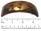 Parcelona French Medium Golden Touch Curved Shell Celluloid Hair Clip Barrette-Parcelona-ebuyfashion.com