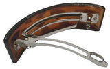 Parcelona French Medium Golden Touch Curved Shell Celluloid Hair Clip Barrette-Parcelona-ebuyfashion.com