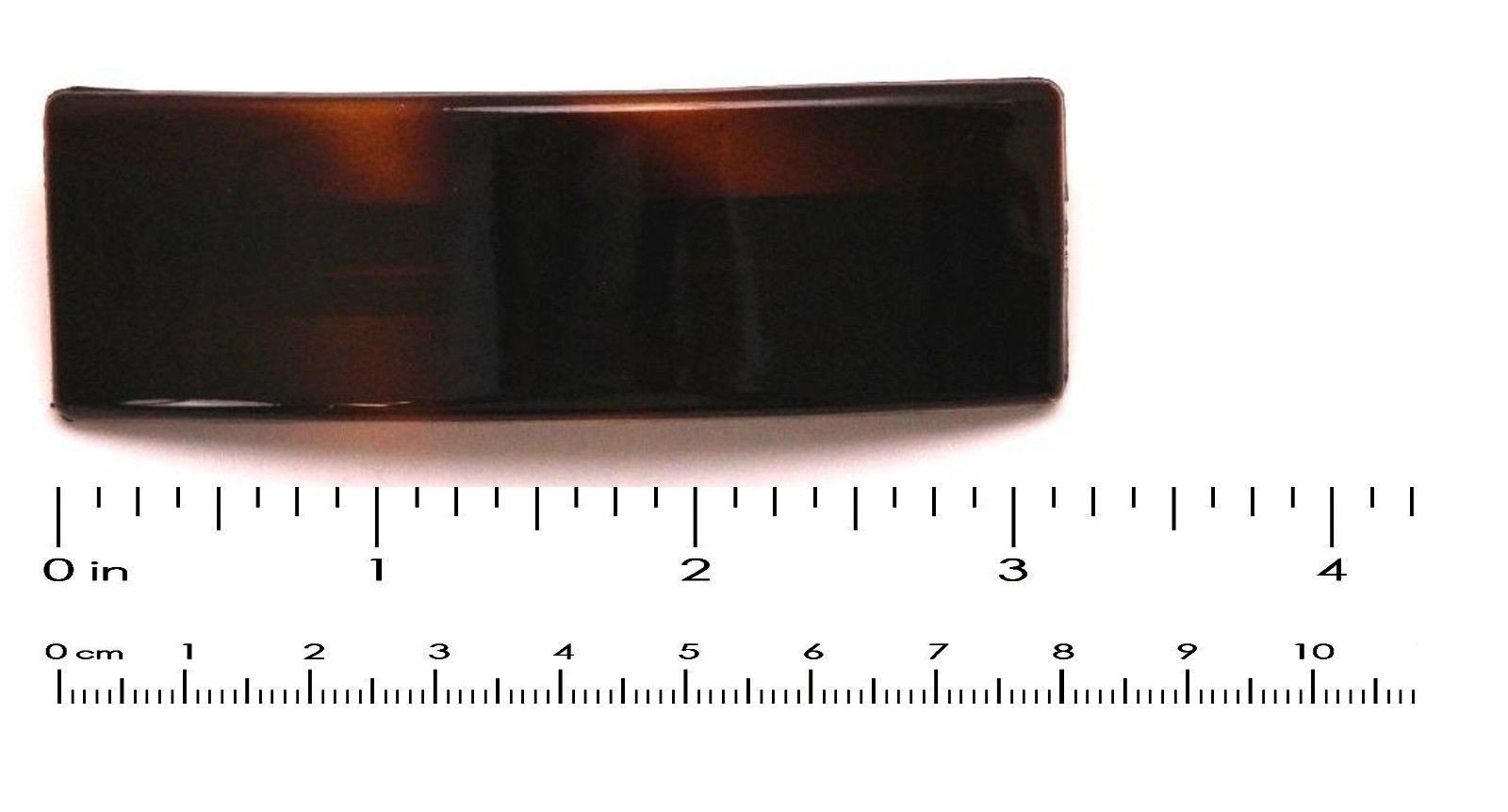 Parcelona French Medium Wide Rectangular Bar Celluloid Glossy Hair Clip Barrette-Parcelona-ebuyfashion.com