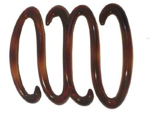 Parcelona French Spring Hair Do Brown Tortoise Shell Ponytail Holder Hair Clip-PARCELONA-ebuyfashion.com