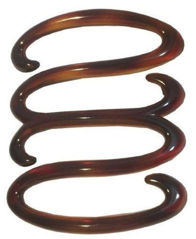 Parcelona French Spring Hair Do Brown Tortoise Shell Ponytail Holder Hair Clip-PARCELONA-ebuyfashion.com