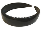 Parcelona French Wide 1 Inch Shell And Black Headbands with Inner Teeth Nibs 2pc-PARCELONA-ebuyfashion.com