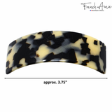 French Amie Broad Curved Oblong White Tokyo Extra Wide Volume Hair Clip Barrette
