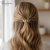 Parcelona French Large Twist N Clip Chain Link Metal Free Hair Clip Accessories