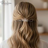 Parcelona French Large Twist N Clip Metal Free Flower Hair Clip Accessories