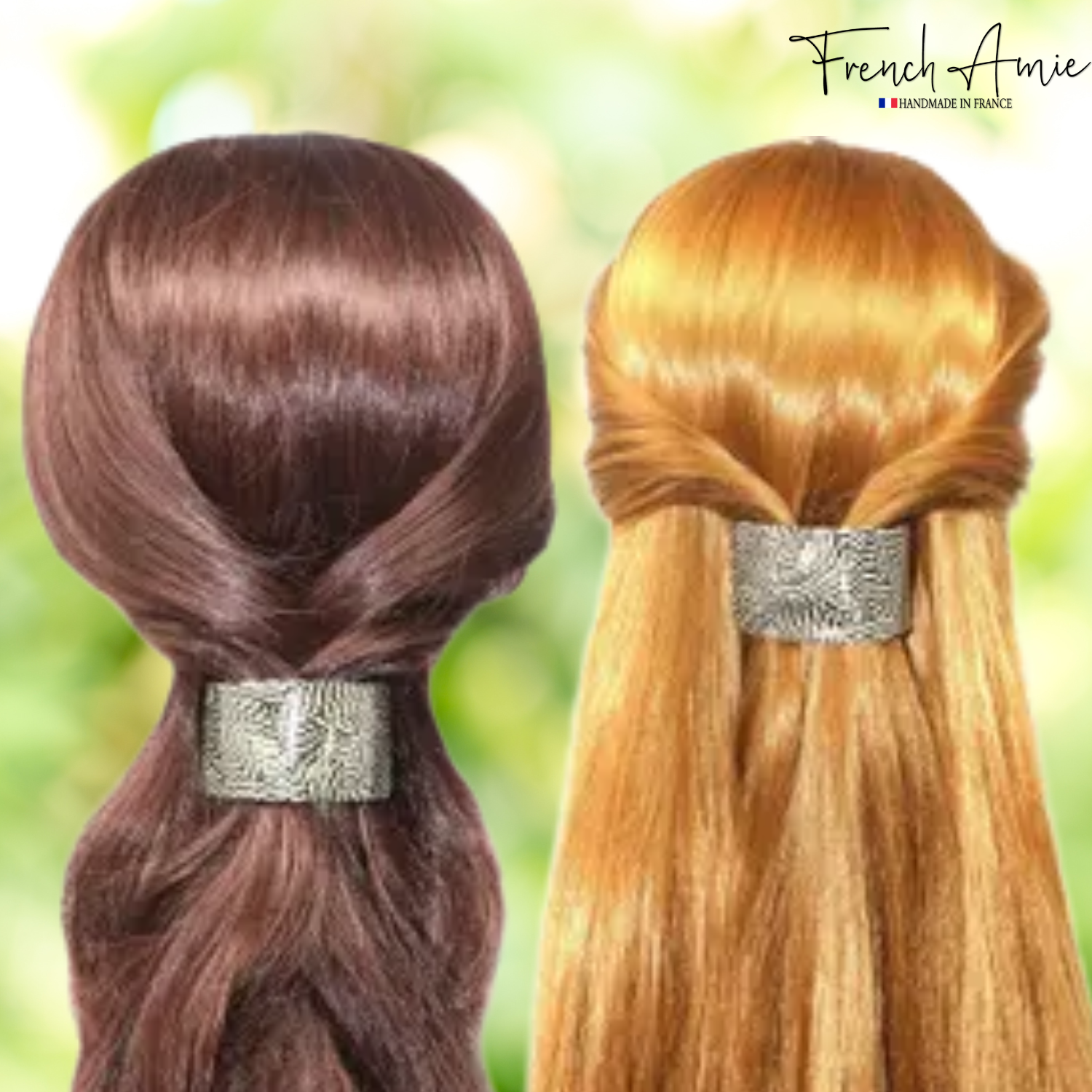 French Amie Half Circle 2 1/4" Medium Opera Curved Handmade Cellulose Hair Clip