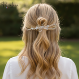 Parcelona French Large Twist N Clip Metal Free Bow Knot Hair Clip Accessories