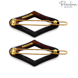 Parcelona Rhombus 2" Small Tortoise Shell Hair Clip Tige Boule Barrette Womens