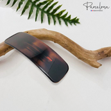 Parcelona French Flat Extra Large Wide Celluloid Acetate Hair Barrette for Women