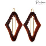 Parcelona Rhombus 2" Small Tortoise Shell Hair Clip Tige Boule Barrette Womens