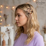 Parcelona Rhombus 2" Small Tortoise Shell Hair Clip Tige Boule Barrette Womens