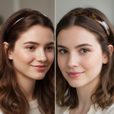 Parcelona French Headband 0.75 Inch Wide Cellulose Hairband for Women & Girls