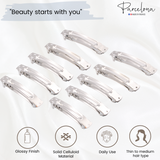 Parcelona French Metal Barrettes 2 3/4" No Slip Grip Women Hair Clips (10 Pcs)