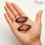 Parcelona Rhombus 2" Small Tortoise Shell Hair Clip Tige Boule Barrette Womens