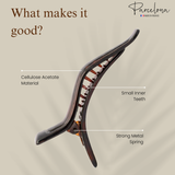 Parcelona Duckbill Hair Claw Clip 3" Cellulose Acetate Accessories for Women