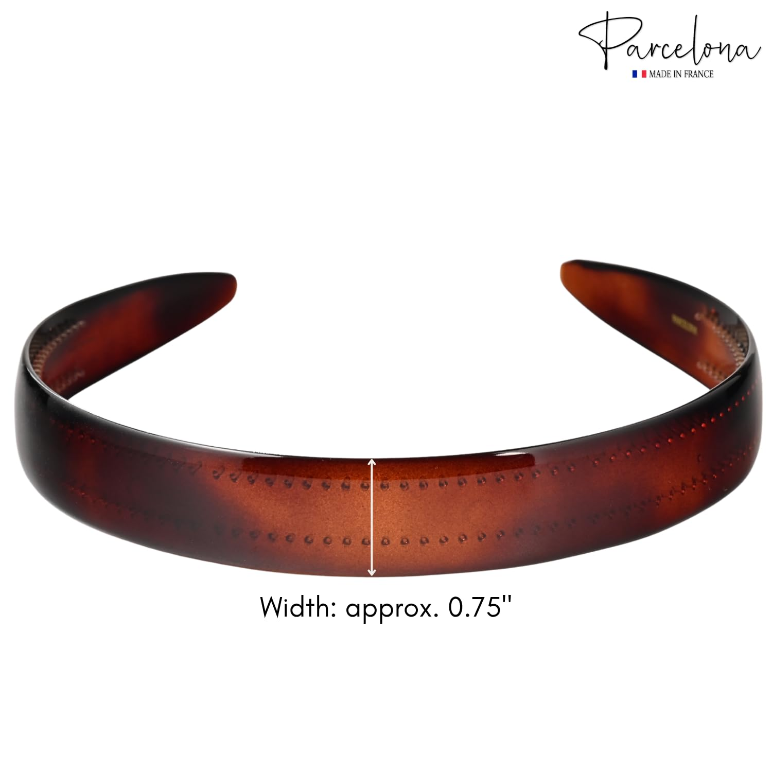Parcelona French Headband 0.75 Inch Wide Cellulose Hairband for Women & Girls