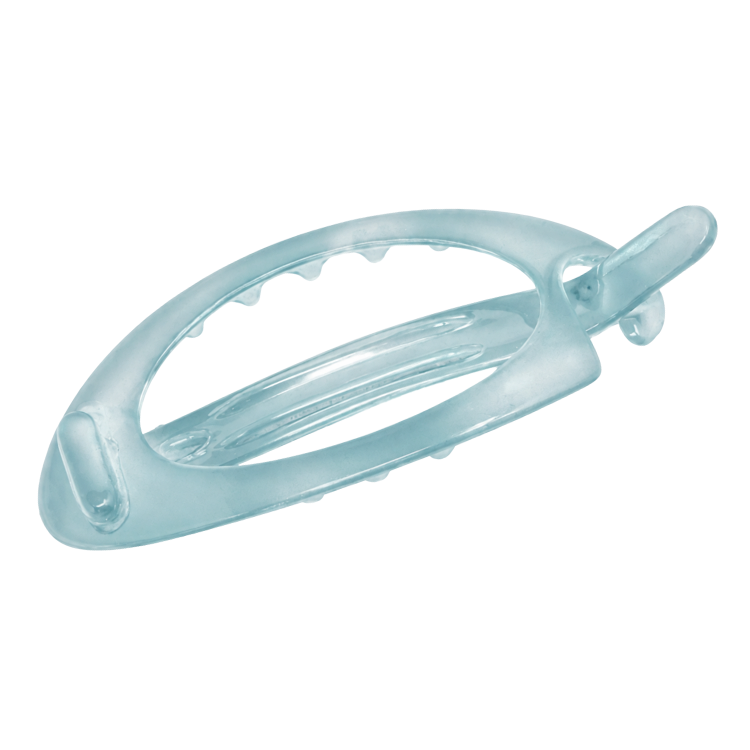 Parcelona French Plain Oval Small Cellulose Metal Free Hair Barrette for Women