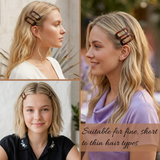 Parcelona Rectangle 1.75" Tortoise Shell Small Hair Clip Tige Boule Barrette