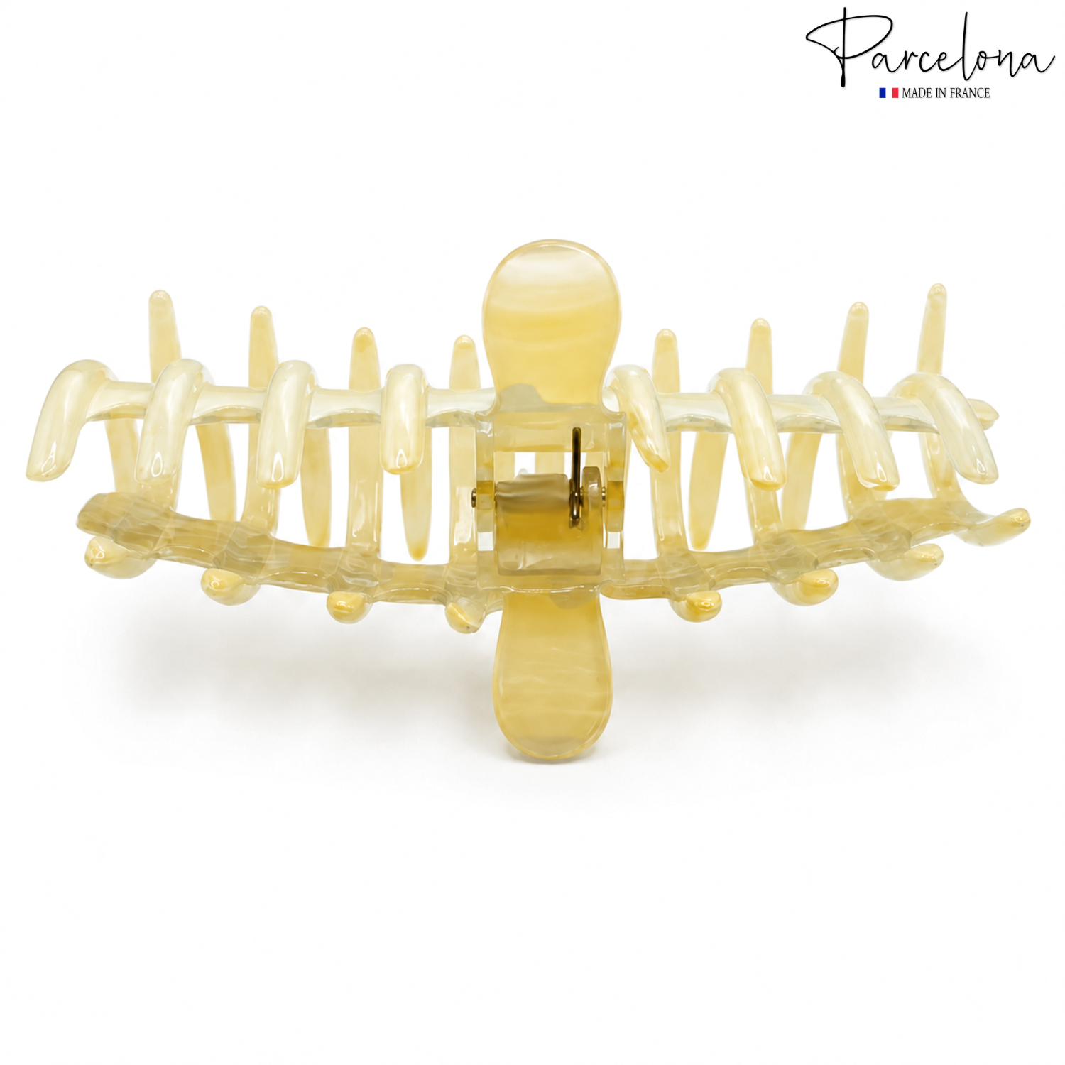 Parcelona French Rake Large Cellulose Acetate Jaw Hair Claw for Women and Girls