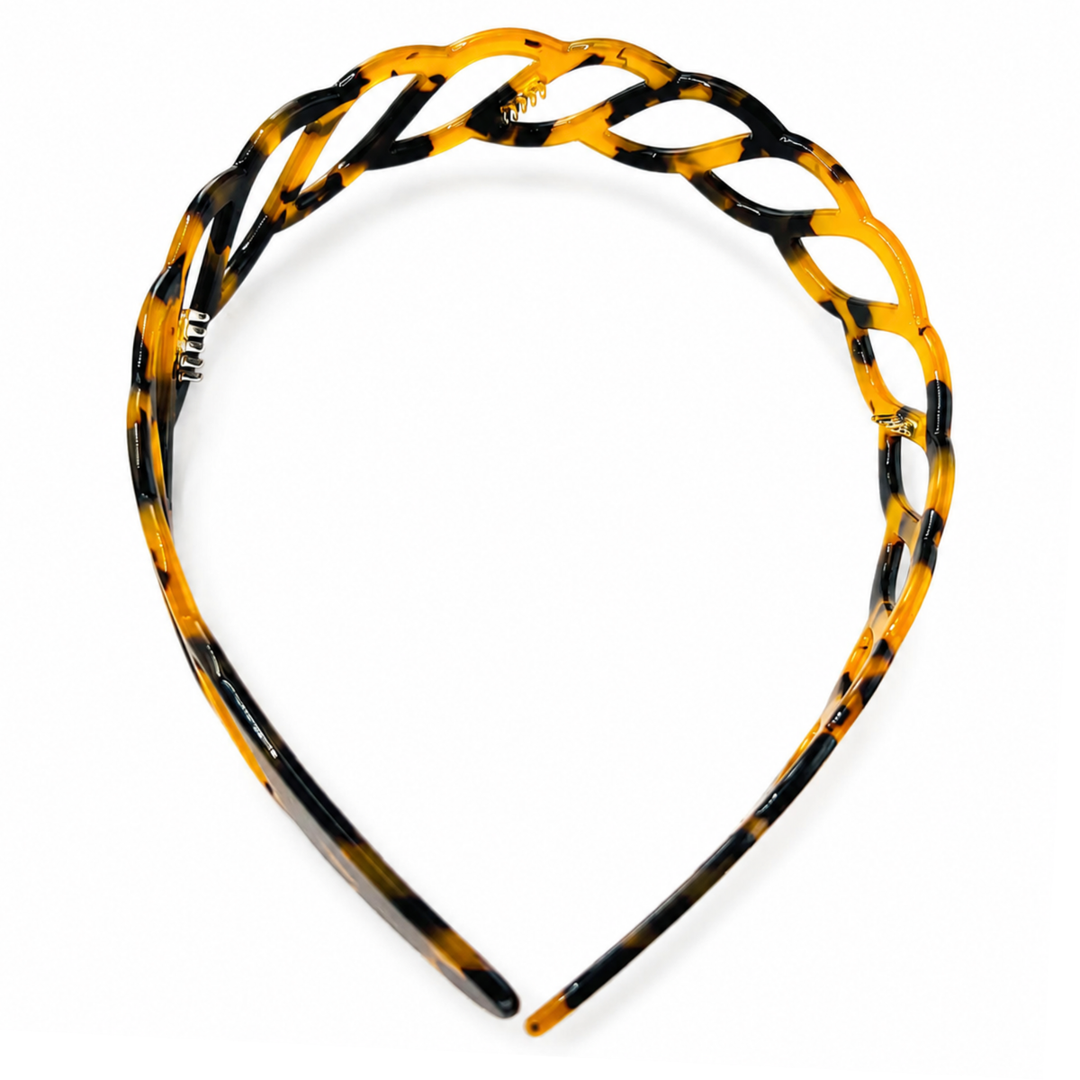 Moeni Twist Acetate Headband with Inner Teeth for Women and Girls