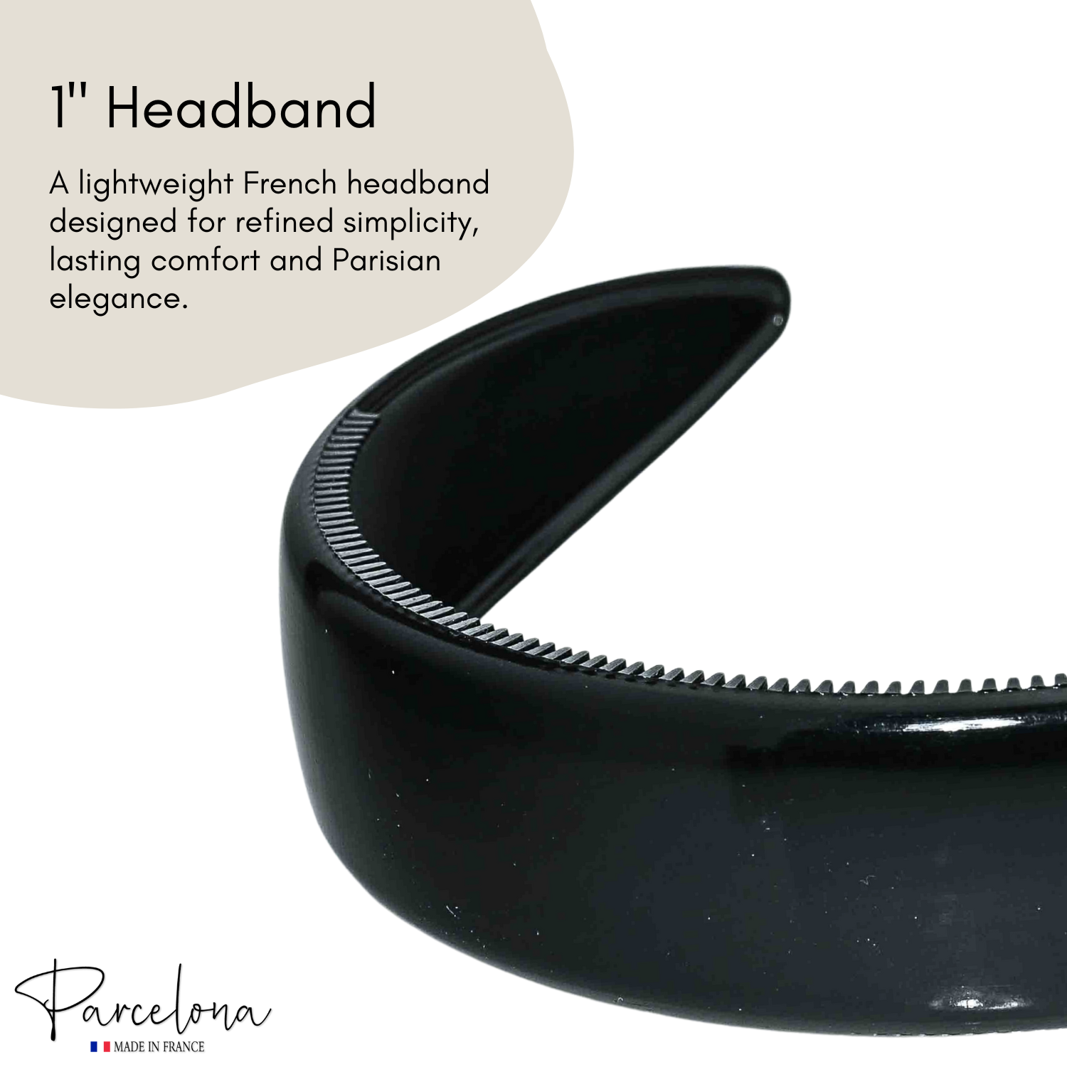 Parcelona Headband – Cellulose Acetate with Non-Slip Teeth for All Hair Types