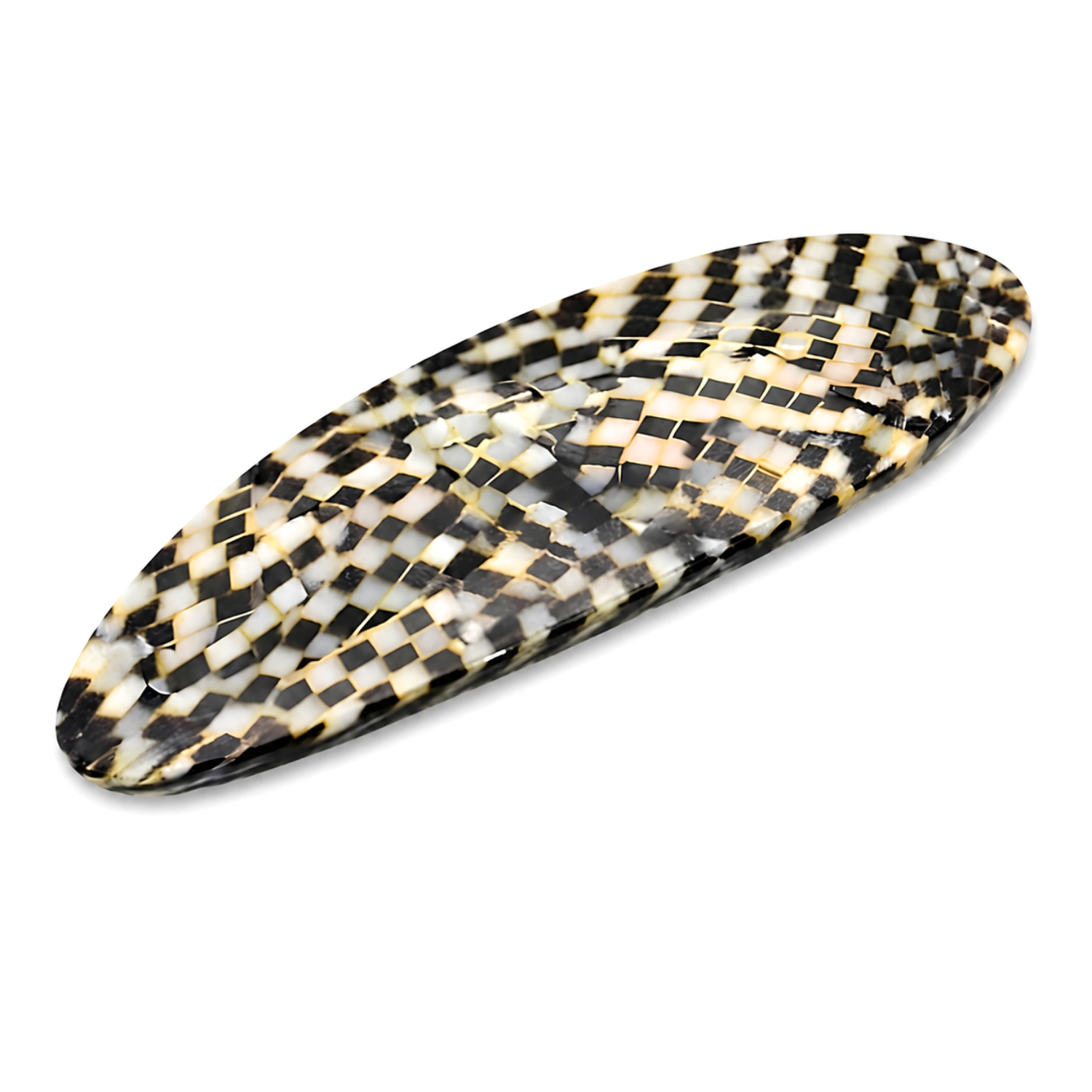 French Amie Oval Mini 2.5" Cellulose Acetate Hair Barrette Clip Women