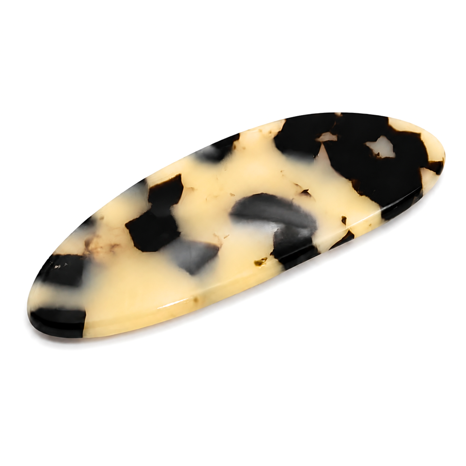 French Amie Oval Mini 2.5" Cellulose Acetate Hair Barrette Clip Women